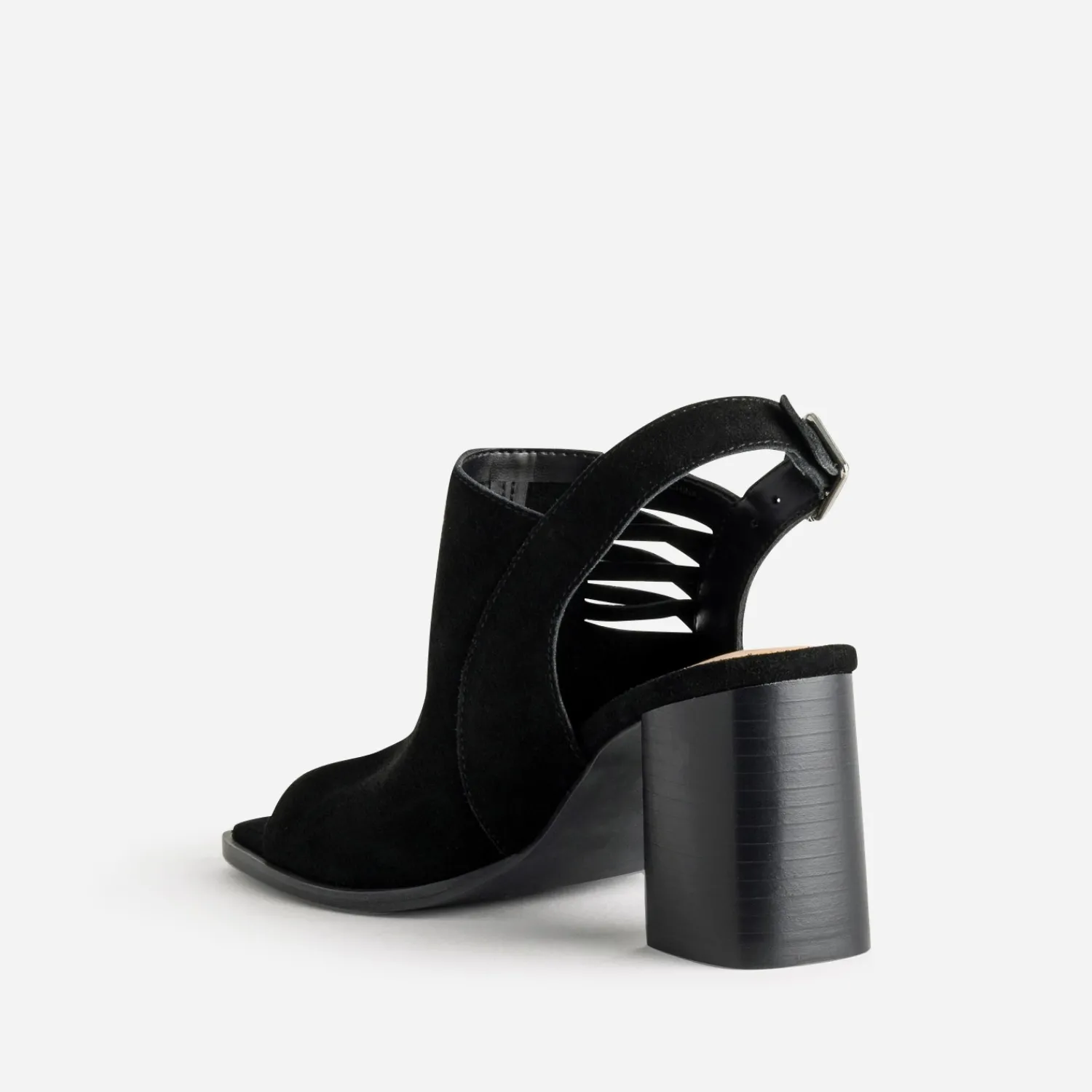 Texto Sandales^Sandale e cuir velours open-toe NOIR
