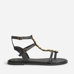 Texto Sandales^Sandale e cuir bride-bijou NOIR