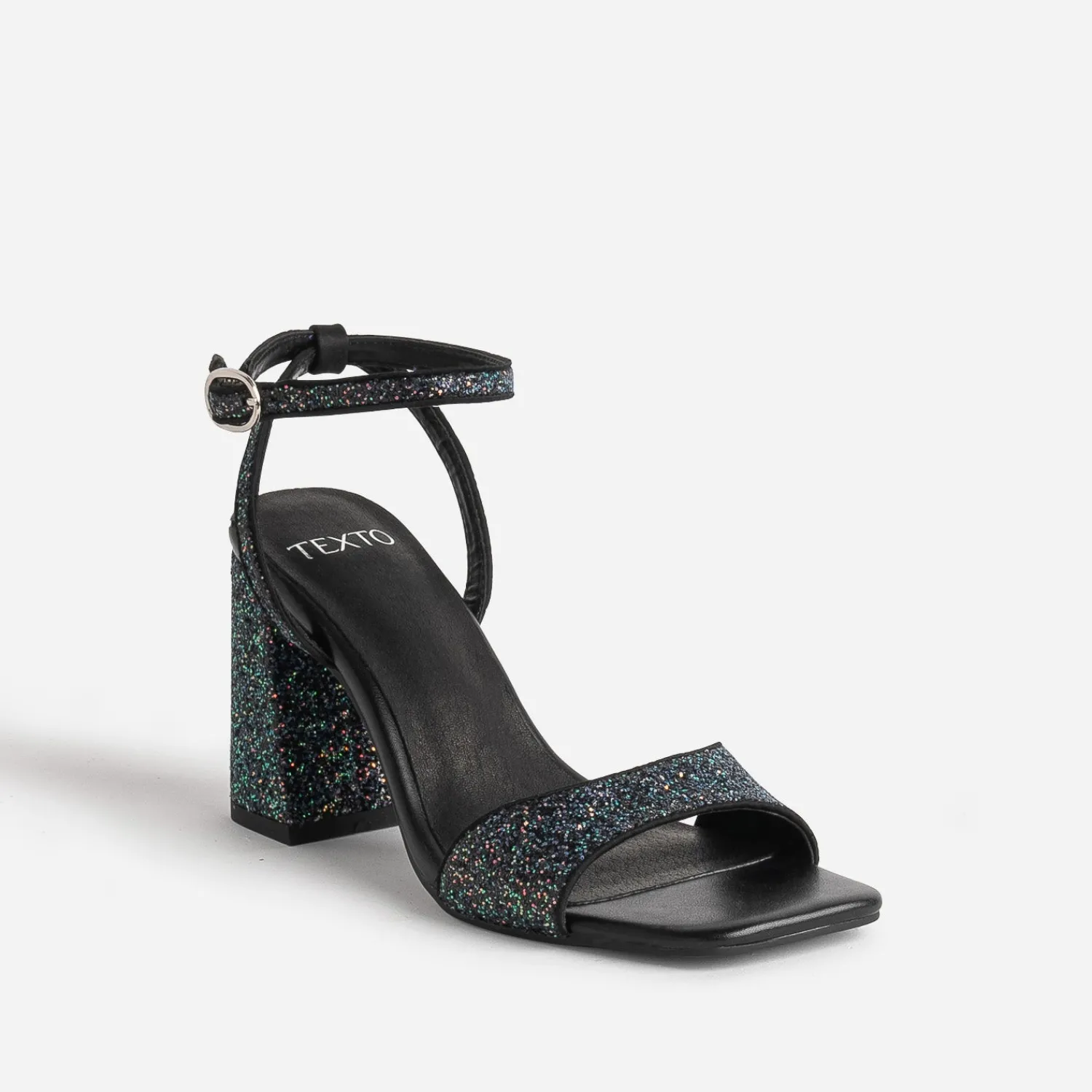 Texto Sandales^Sandale e paillettes iridescentes NOIR