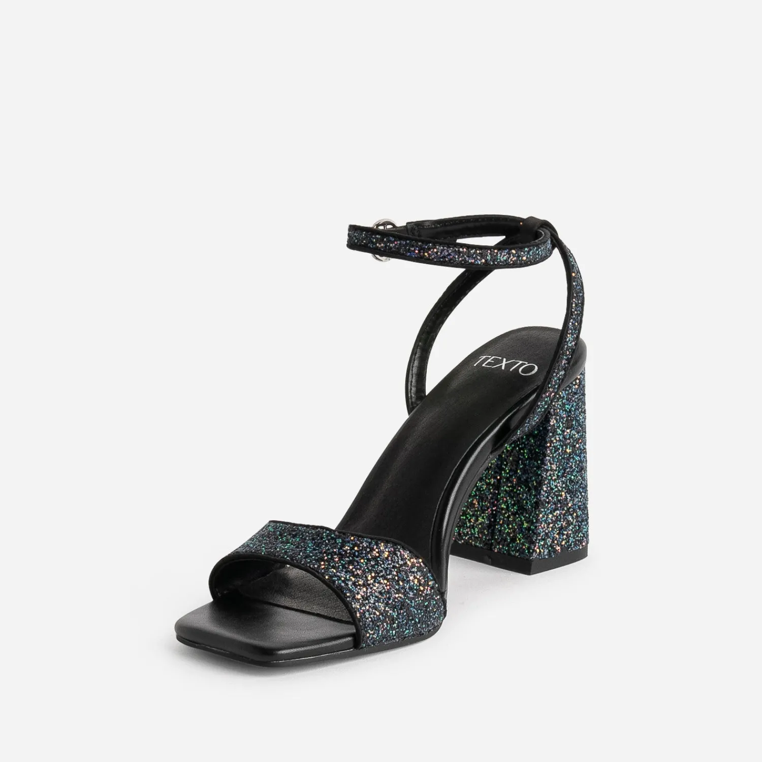 Texto Sandales^Sandale e paillettes iridescentes NOIR