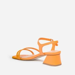Eram Sandales^Sandale TEXTO éco-conçue en cuir ORANGE