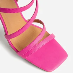 Texto Sandales^Sandale fluo à talon ROSE