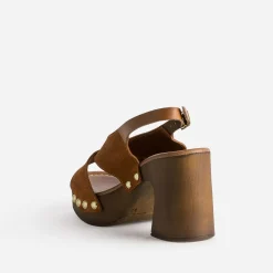 Texto Sandales^Sandale rouille en cuir velours ORANGE
