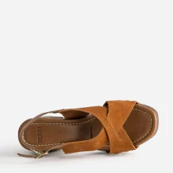 Texto Sandales^Sandale rouille en cuir velours ORANGE