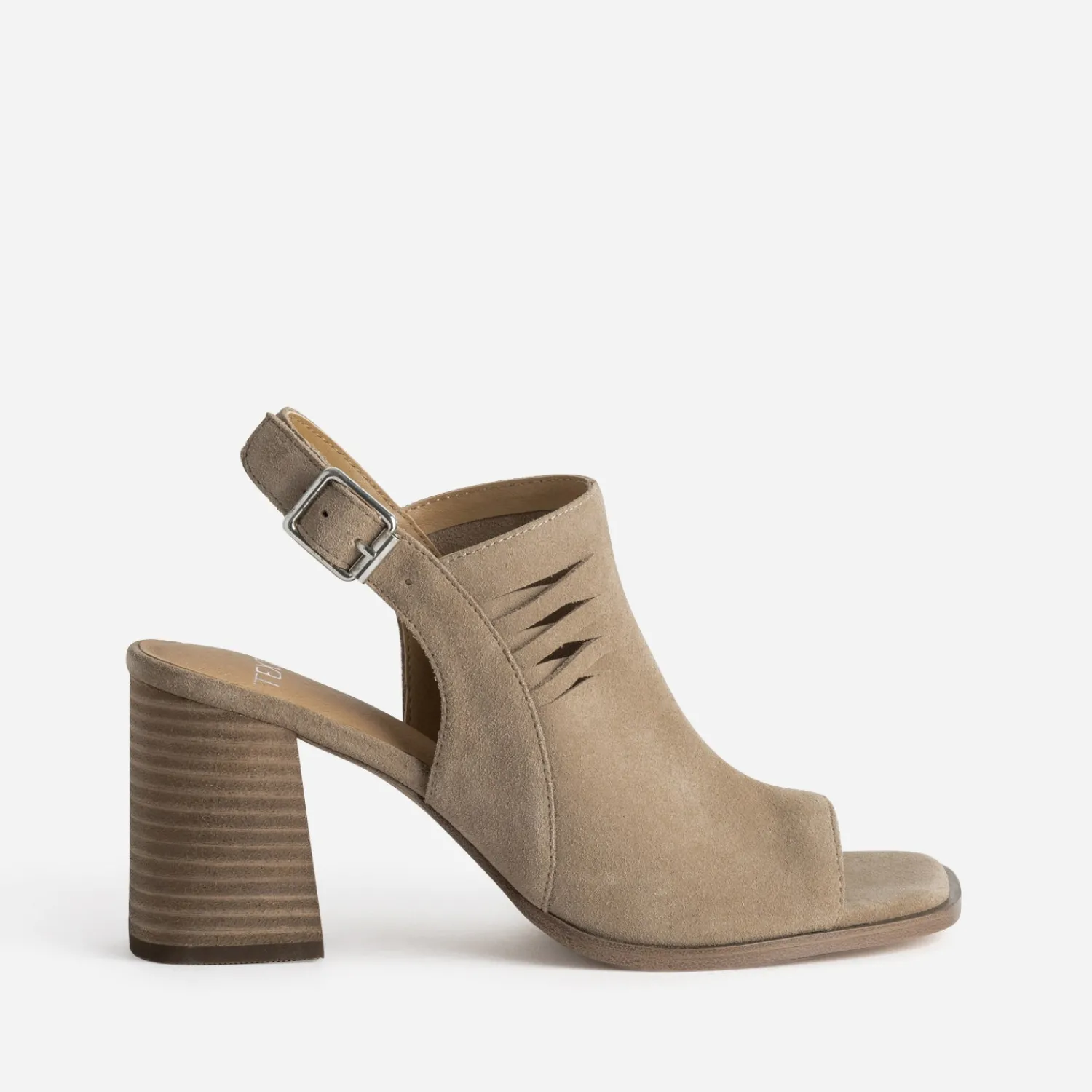 Texto Sandales^Sandale cuir velours open-toe TAUPE