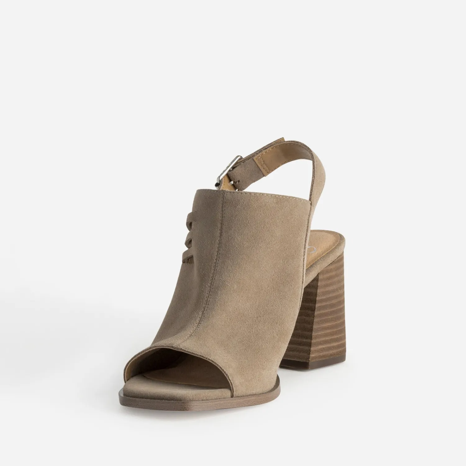 Texto Sandales^Sandale cuir velours open-toe TAUPE