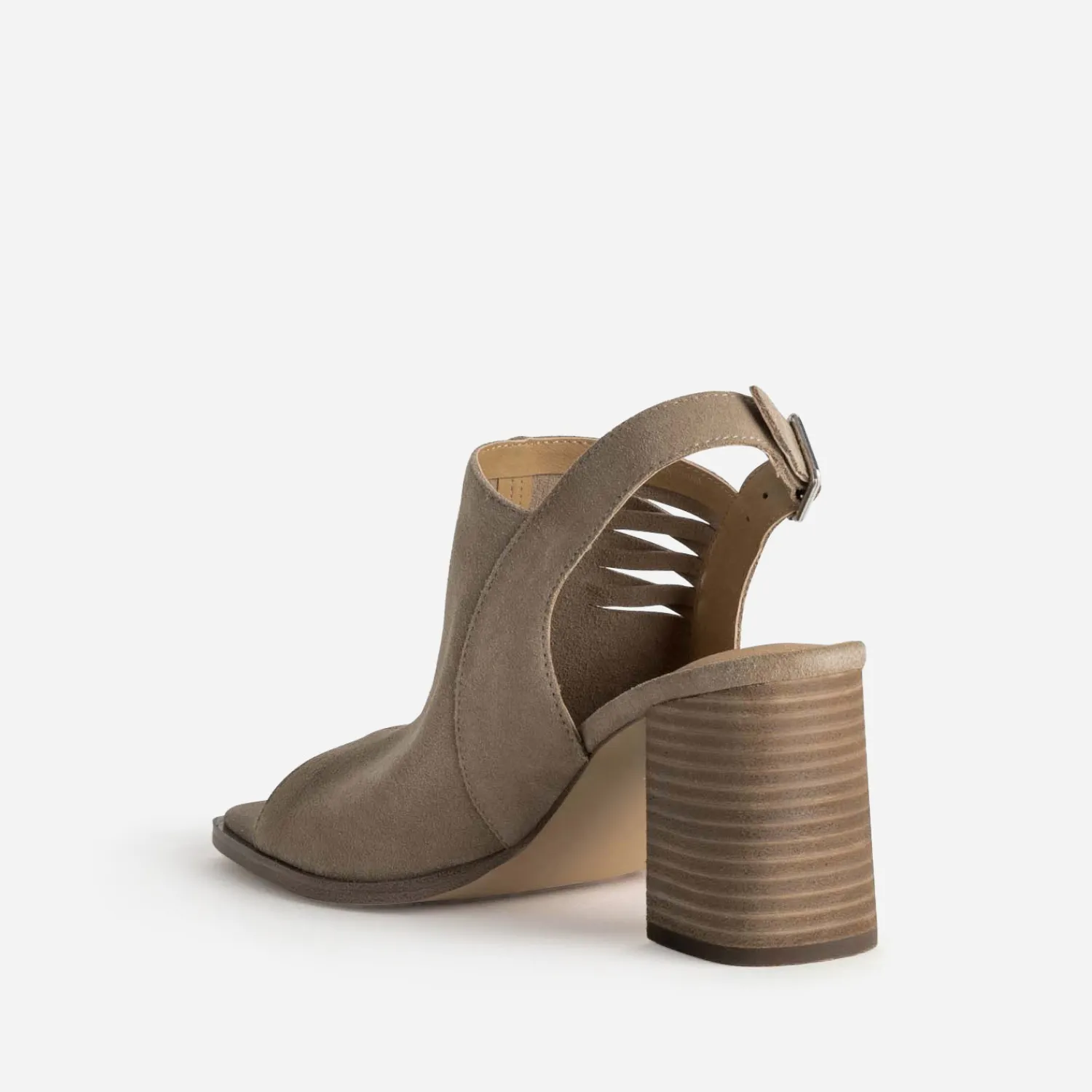 Texto Sandales^Sandale cuir velours open-toe TAUPE