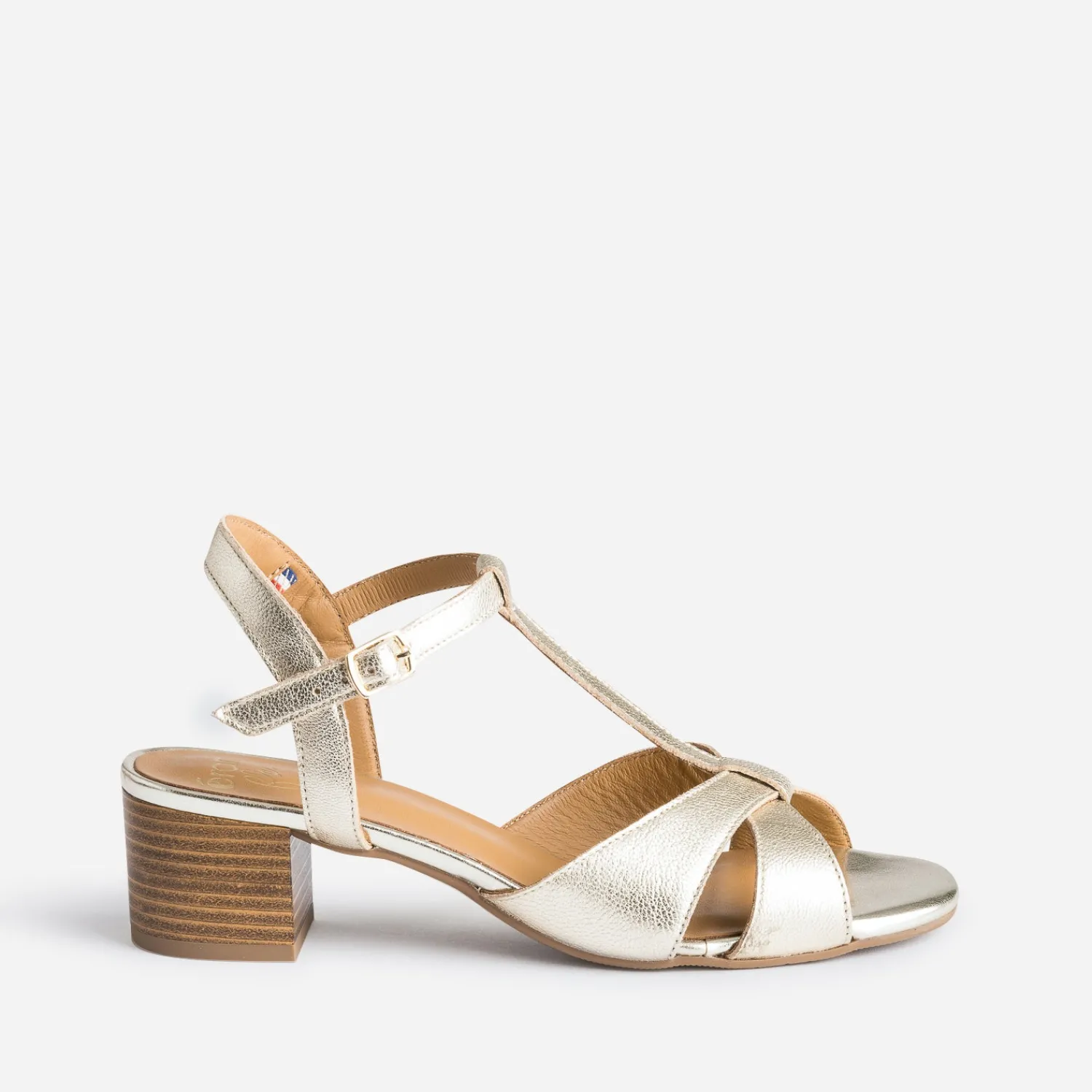 Eram Flex Sandales^Sandale-salomé dée en cuir OR