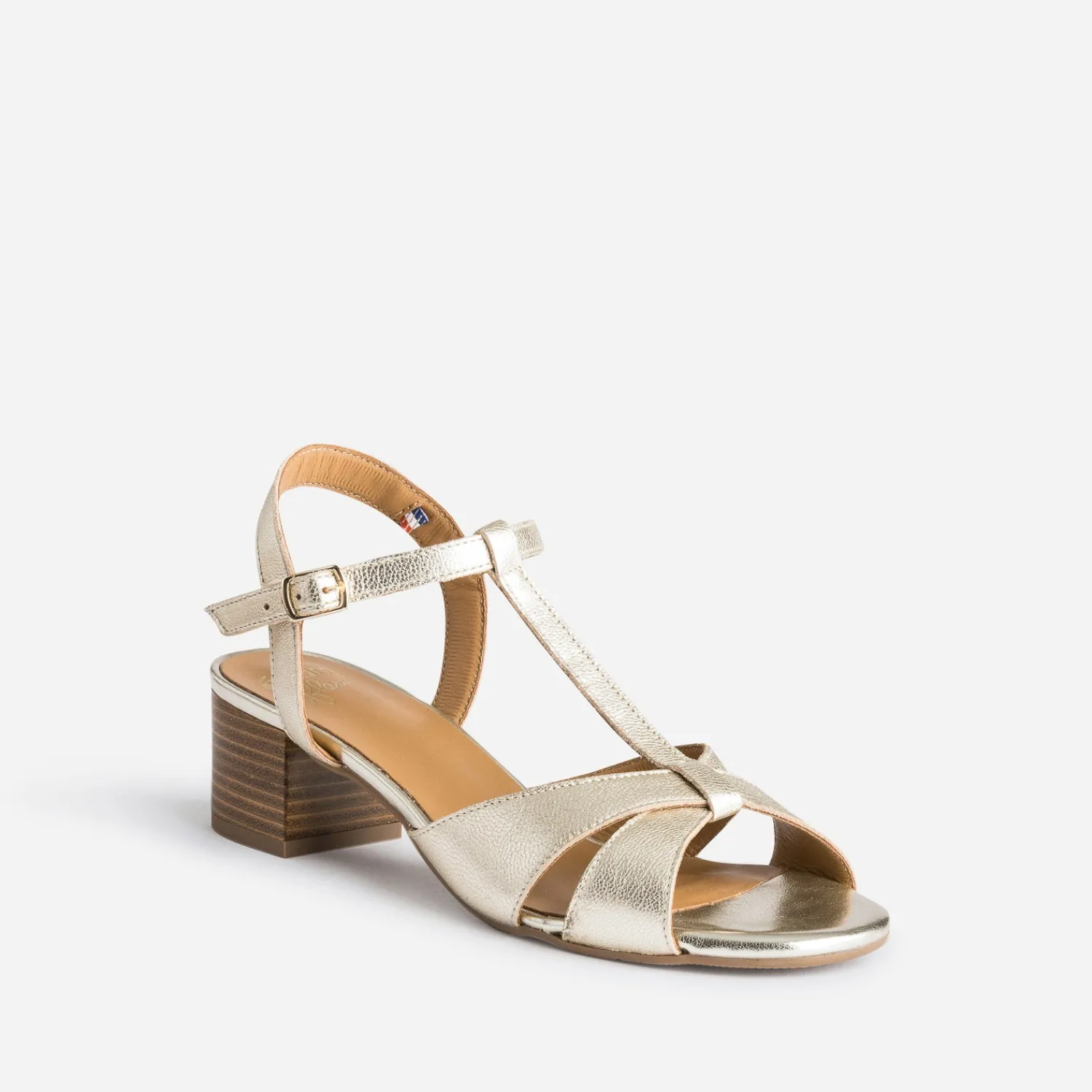Eram Flex Sandales^Sandale-salomé dée en cuir OR