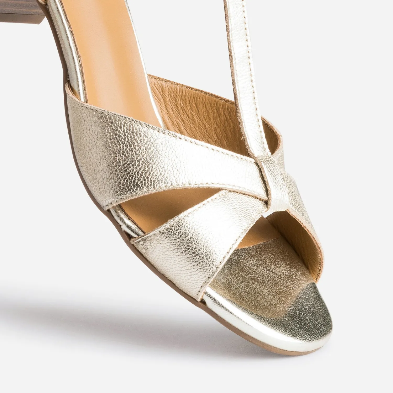 Eram Flex Sandales^Sandale-salomé dée en cuir OR