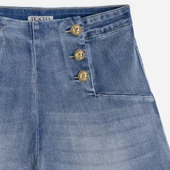 Texto Shorts^Short à pont en jean BLEU