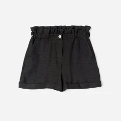 Texto Shorts^Short taille haute NOIR