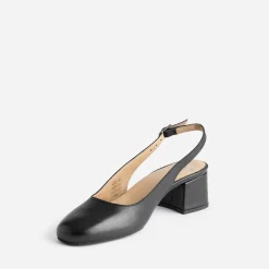 Eram Escarpins^Slingback en cuir NOIR