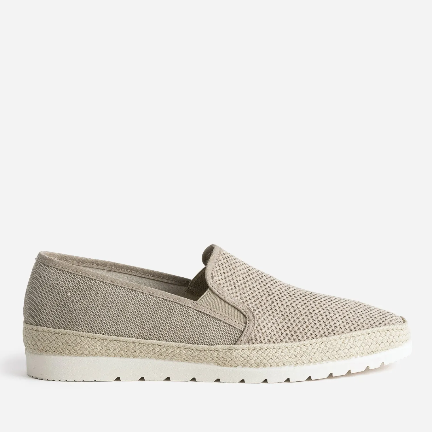 Eram Espadrilles^Slip-on en toile bi-matière BEIGE