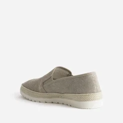 Eram Espadrilles^Slip-on en toile bi-matière BEIGE