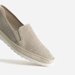 Eram Espadrilles^Slip-on en toile bi-matière BEIGE