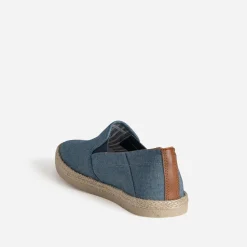 Eram Espadrilles^Slip-on toile détail corde BLEU