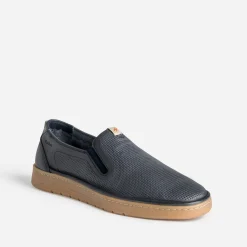 Fluchos Chaussures De Ville^Slip-on cuir perforé MARINE