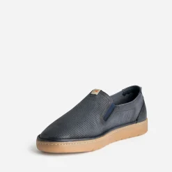 Fluchos Chaussures De Ville^Slip-on cuir perforé MARINE