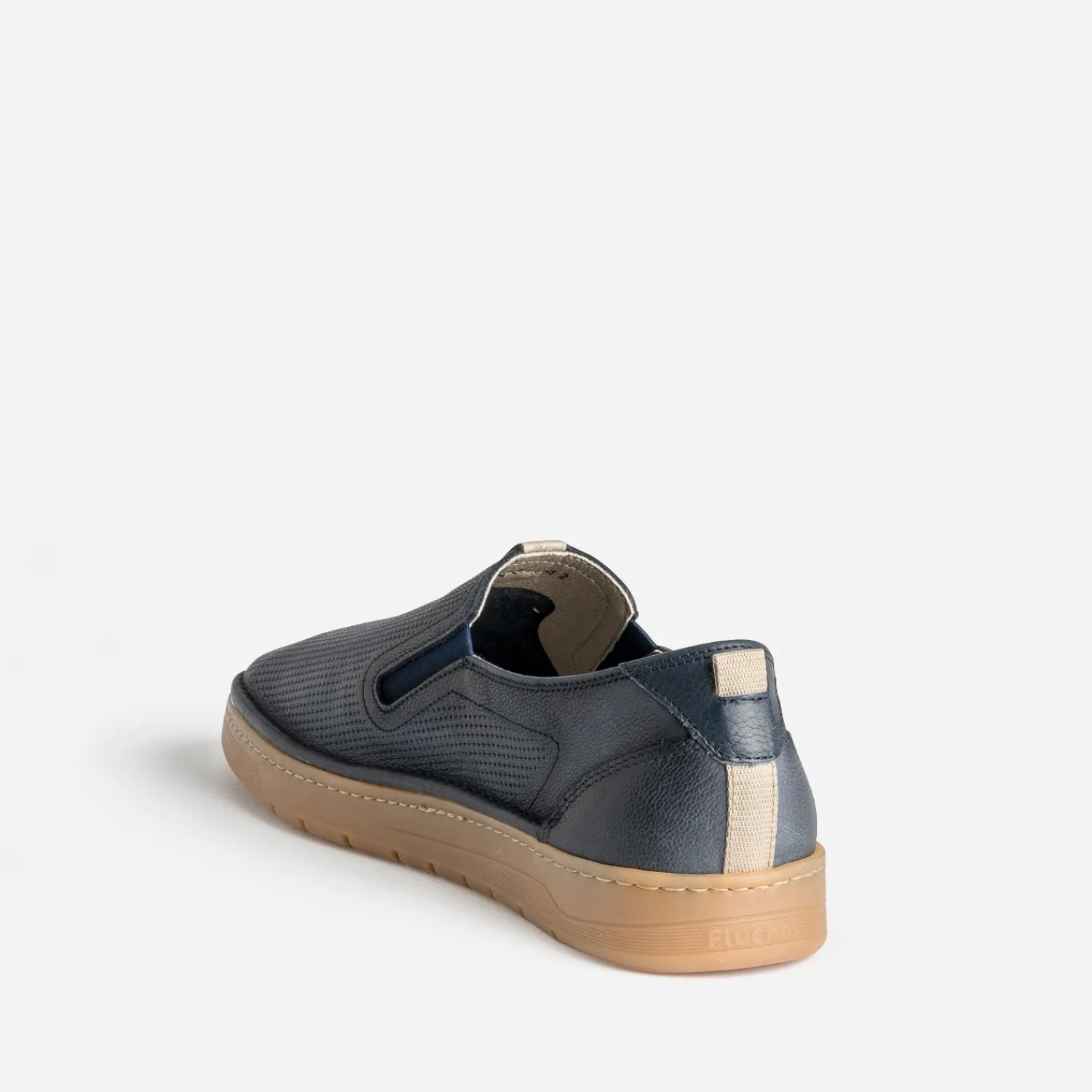 Fluchos Chaussures De Ville^Slip-on cuir perforé MARINE