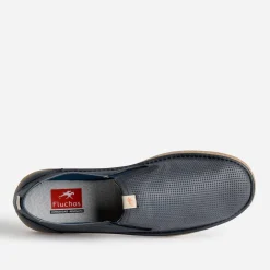 Fluchos Chaussures De Ville^Slip-on cuir perforé MARINE