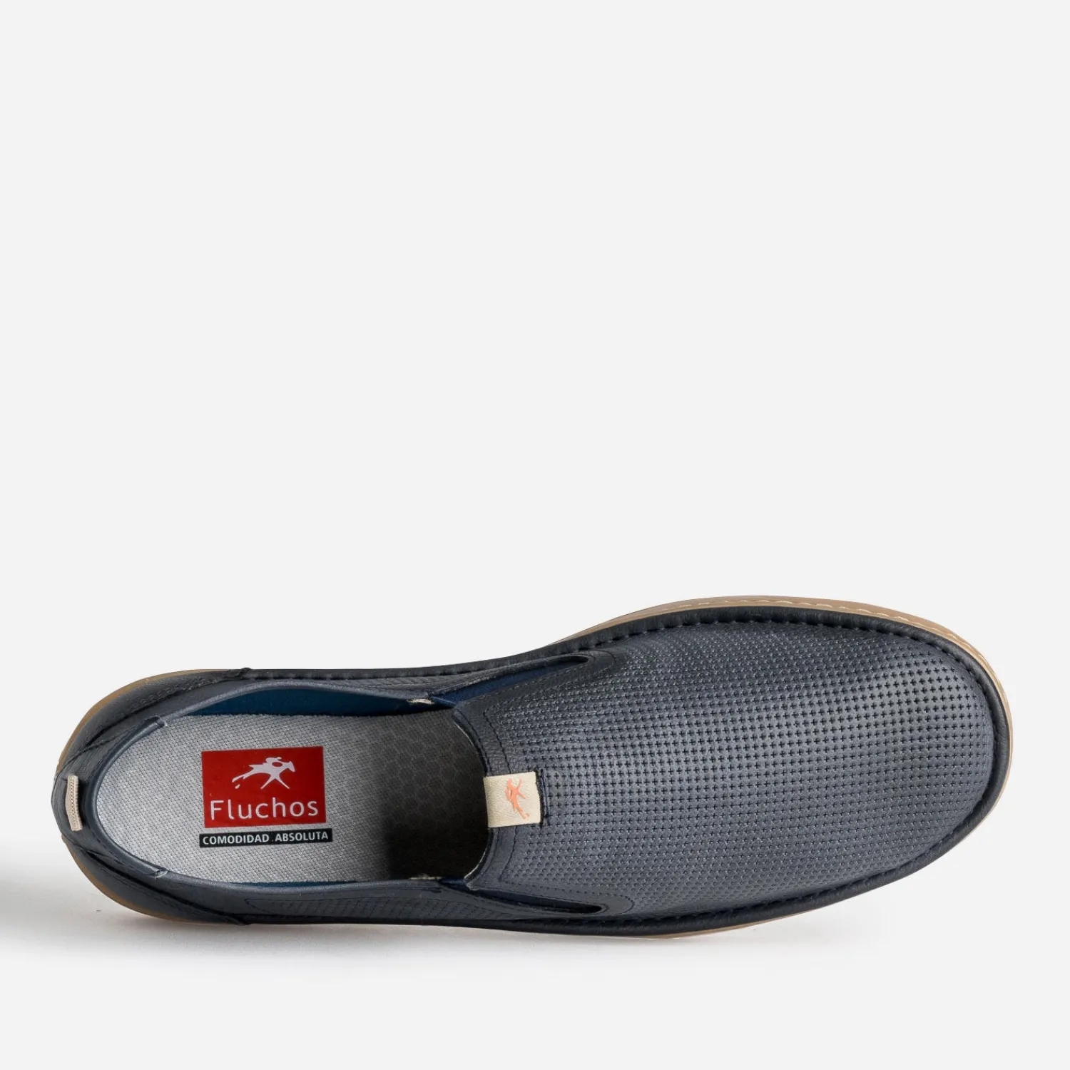 Fluchos Chaussures De Ville^Slip-on cuir perforé MARINE