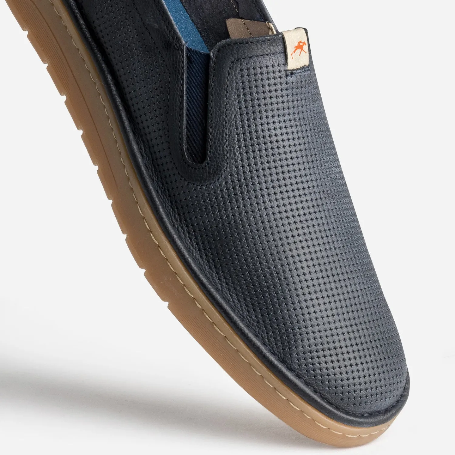 Fluchos Chaussures De Ville^Slip-on cuir perforé MARINE