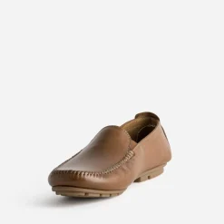 FRANCE ARNO Mocassins^Slip-on cuir COGNAC