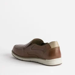 FRANCE ARNO Chaussures De Ville^Slip-on en cuir COGNAC