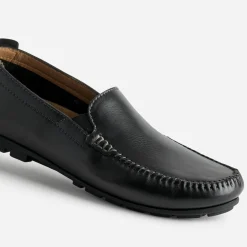 FRANCE ARNO Mocassins^Slip-on cuir NOIR
