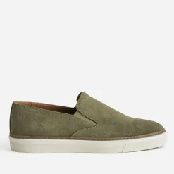 Eram Baskets/Tennis^Slip-on éco-conçu en cuir velours KAKI