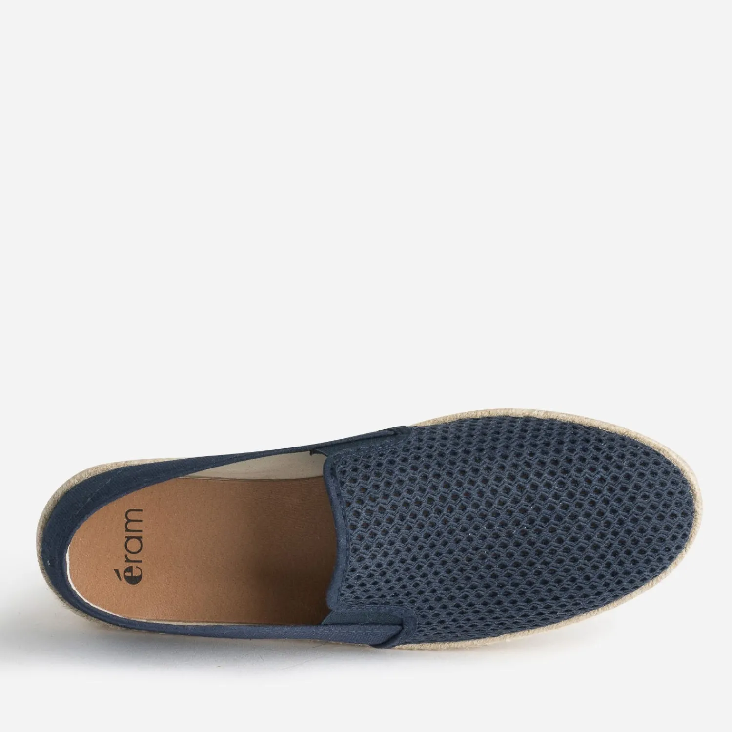 Eram Espadrilles^Slip-on ajouré en toile et mesh MARINE