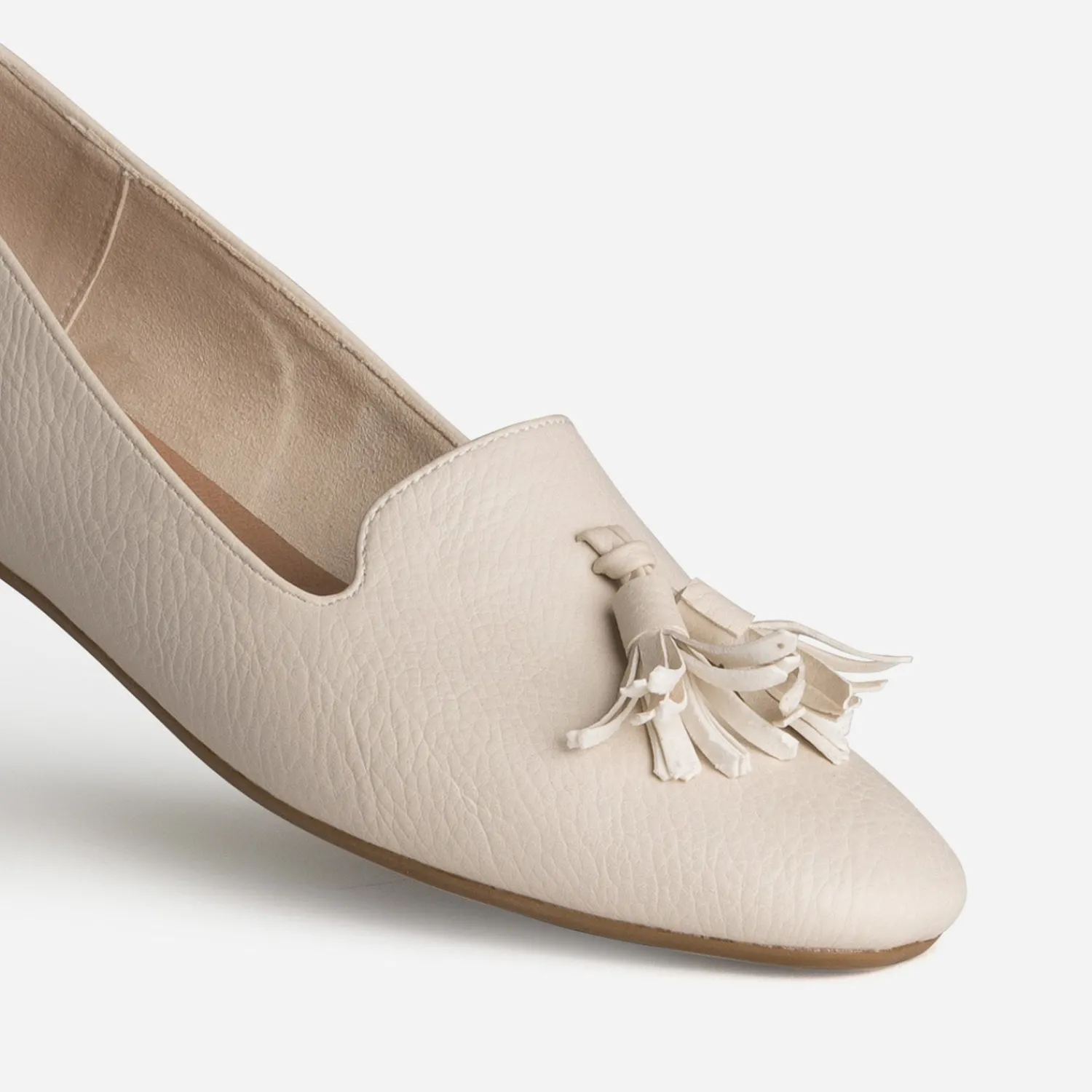Eram Mocassins/Slippers^Slipper écru cuir ECRU