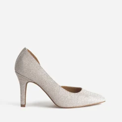 Texto Escarpins^Stiletto beige pailleté OR