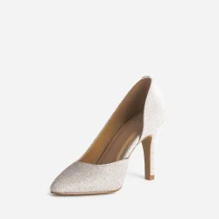 Texto Escarpins^Stiletto beige pailleté OR