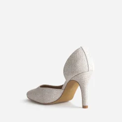 Texto Escarpins^Stiletto beige pailleté OR