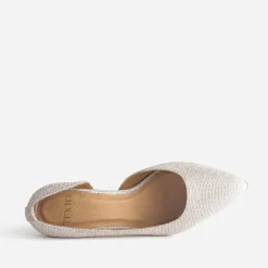 Texto Escarpins^Stiletto beige pailleté OR