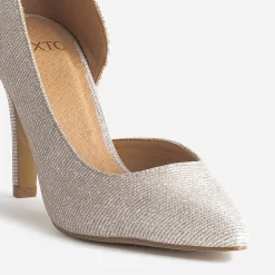 Texto Escarpins^Stiletto beige pailleté OR