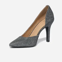 Texto Escarpins^Stiletto gris pailleté ARGENT