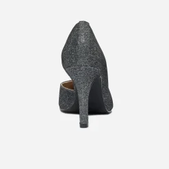 Texto Escarpins^Stiletto gris pailleté ARGENT
