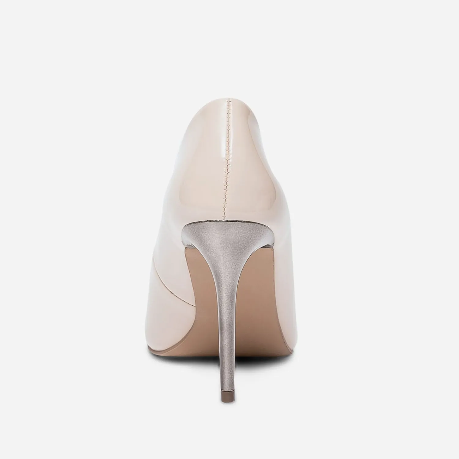 Texto Escarpins^Stiletto nude verni à talon miroir ROSE
