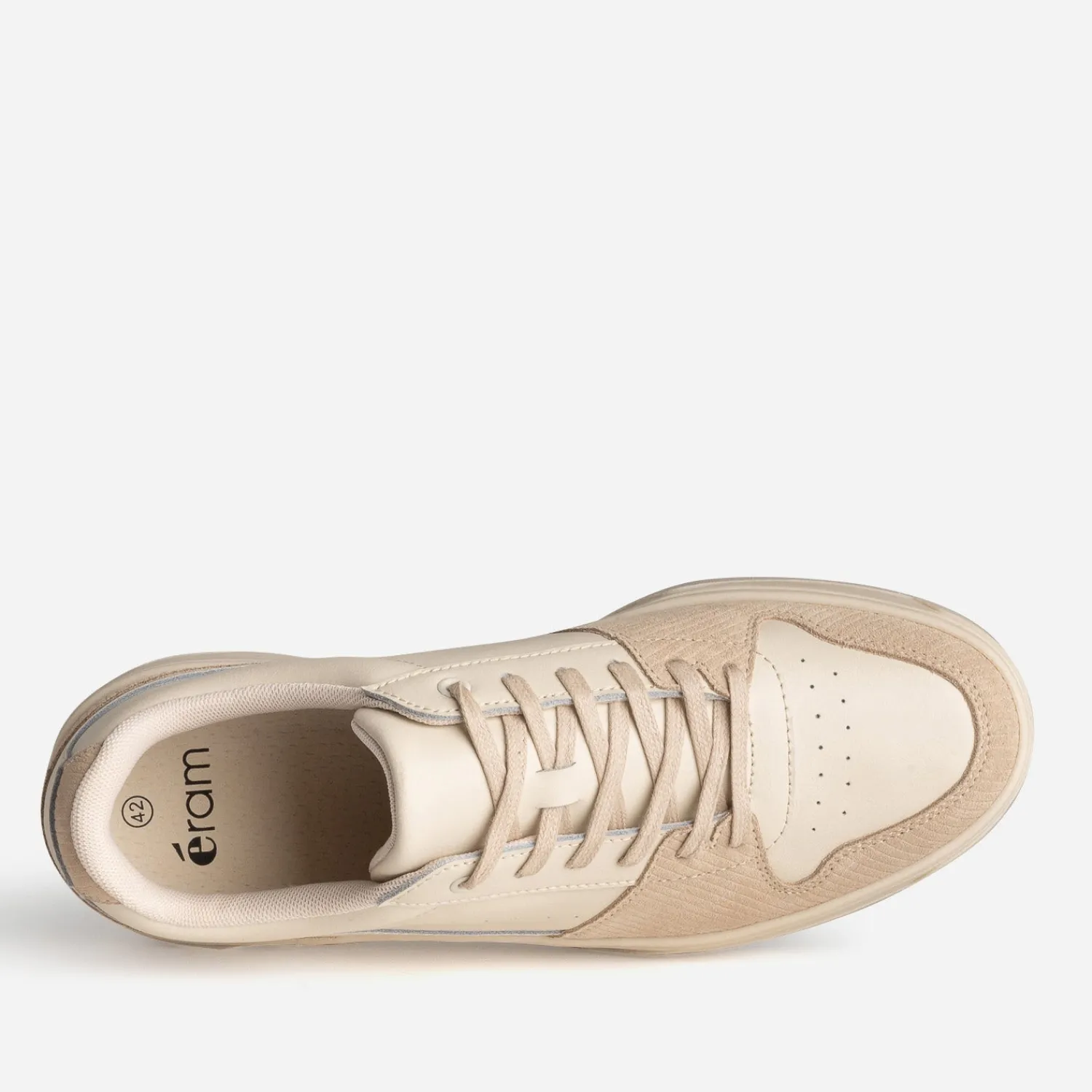 Eram Baskets/Tennis^Tennis cuir et velours côtelé BEIGE