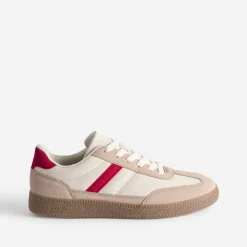 Eram Baskets^Tennis beige détails s ROUGE