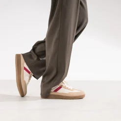 Eram Baskets^Tennis beige détails s ROUGE