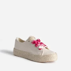 Eram Baskets^Tennis pailletée à lacet foulard BEIGE