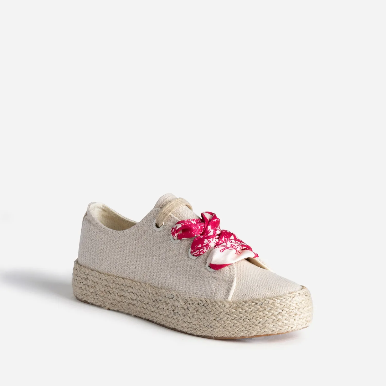 Eram Baskets^Tennis pailletée à lacet foulard BEIGE