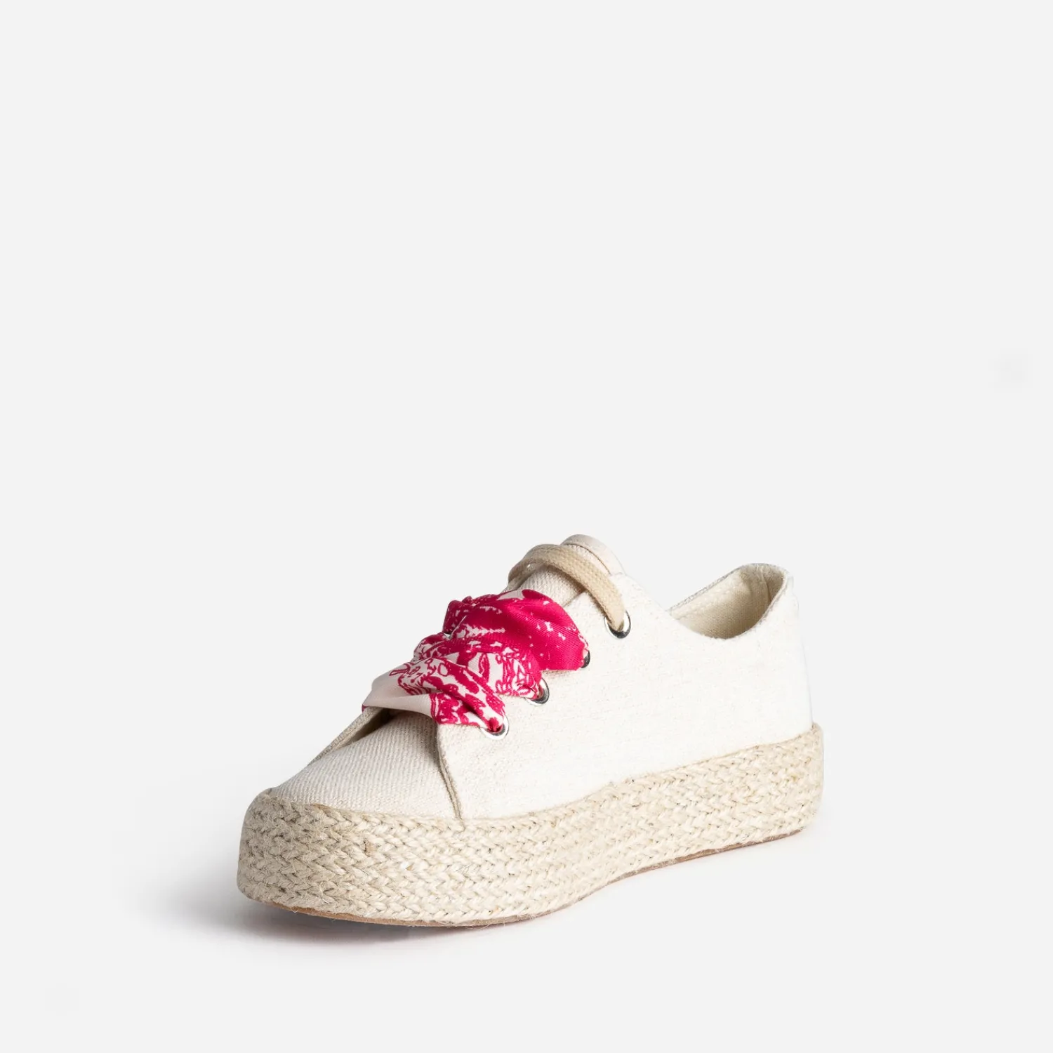 Eram Baskets^Tennis pailletée à lacet foulard BEIGE