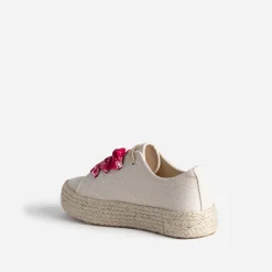 Eram Baskets^Tennis pailletée à lacet foulard BEIGE