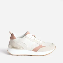 Eram Baskets^Tennis beige, vieux et taupe semelle amovible ROSE