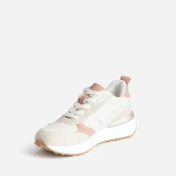 Eram Baskets^Tennis beige, vieux et taupe semelle amovible ROSE